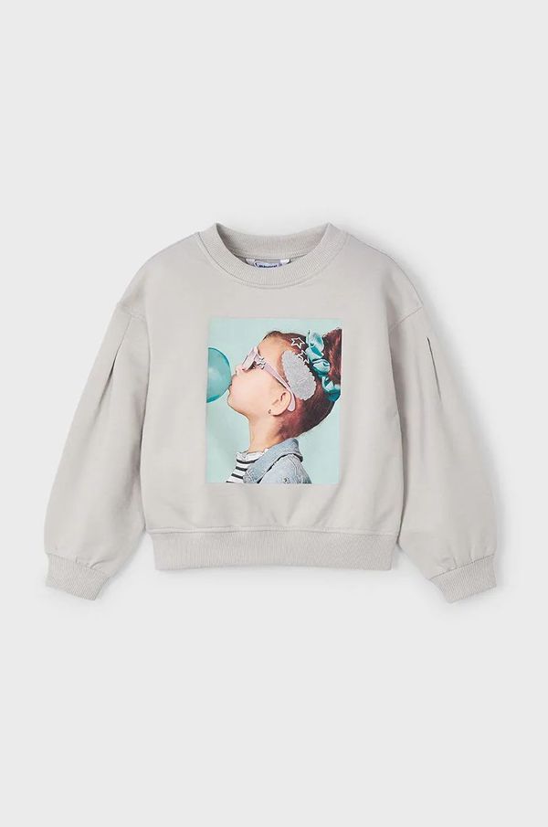 Mayoral Dječja dukserica Mayoral boja: siva, s tiskom, 3401