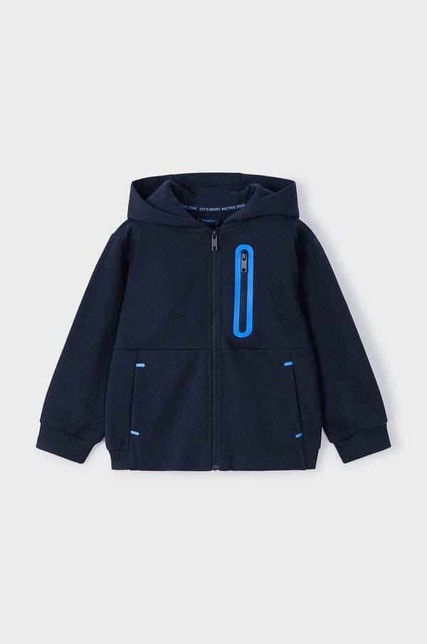 Mayoral Dječja dukserica Mayoral boja: tamno plava, s kapuljačom, bez uzorka, 4477