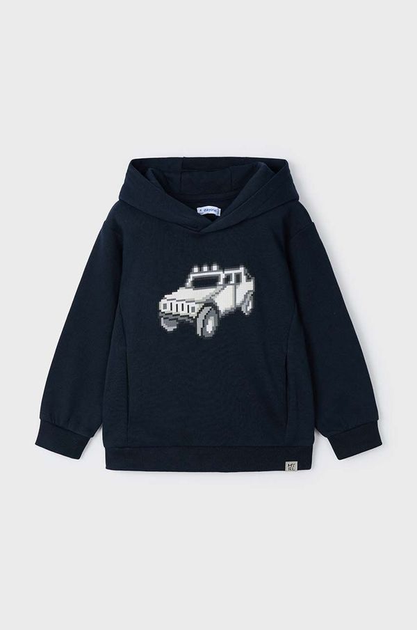 Mayoral Dječja dukserica Mayoral boja: tamno plava, s kapuljačom, s tiskom, 4451