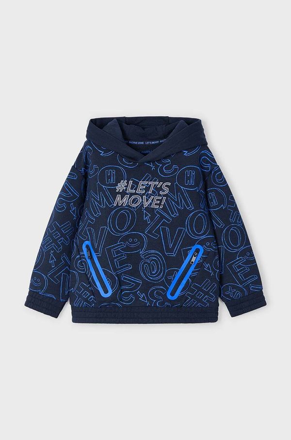 Mayoral Dječja dukserica Mayoral boja: tamno plava, s kapuljačom, s uzorkom, 4458