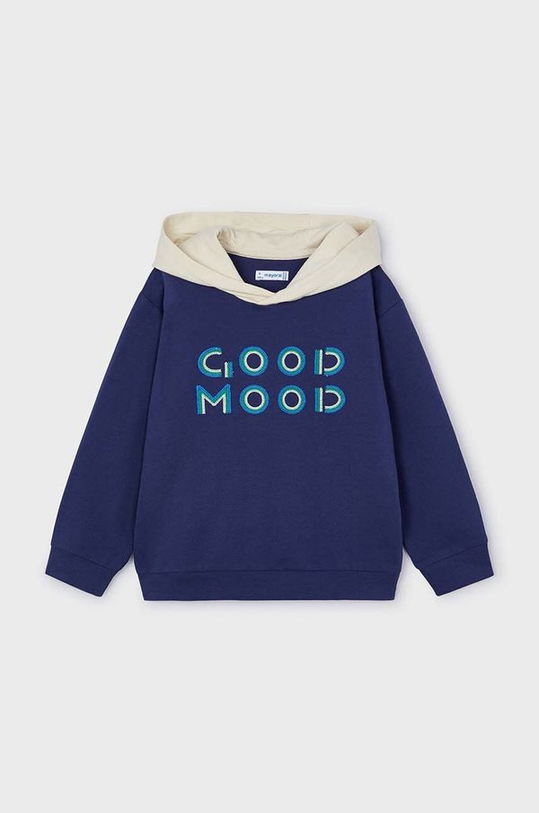 Mayoral Dječja dukserica Mayoral boja: tamno plava, s kapuljačom, s uzorkom