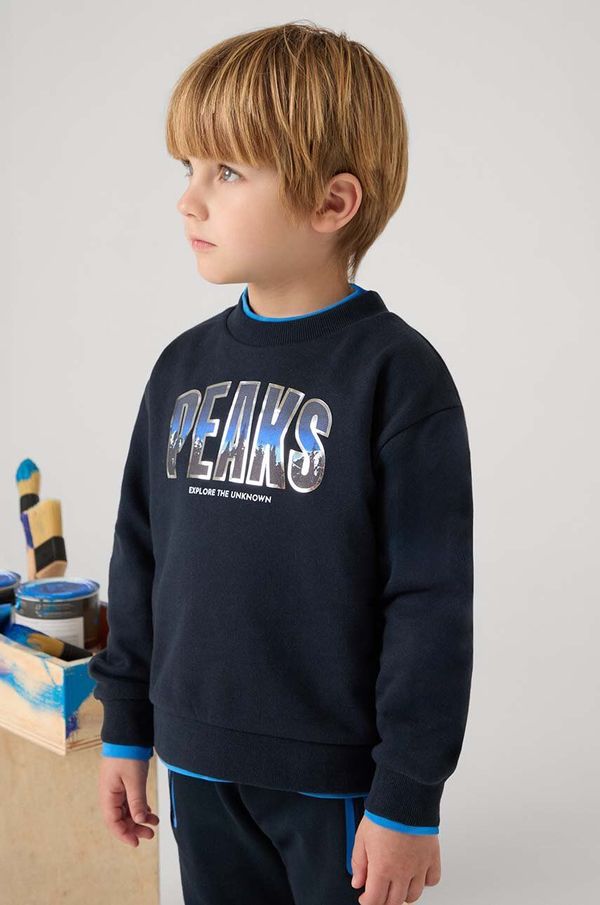 Mayoral Dječja dukserica Mayoral boja: tamno plava, s tiskom, 4456