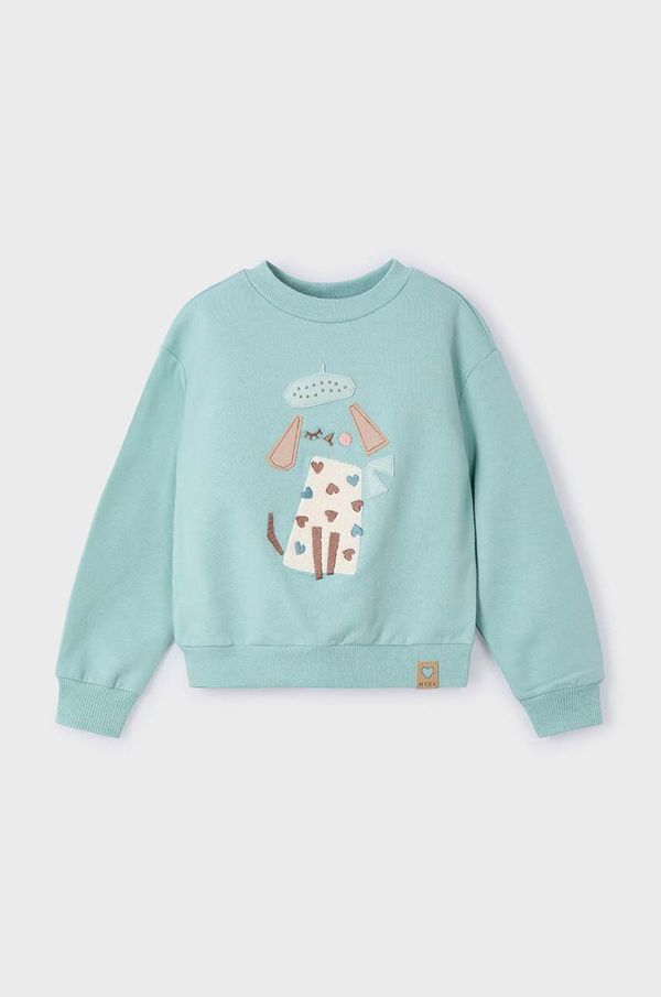 Mayoral Dječja dukserica Mayoral boja: tirkizna, s tiskom, 4479