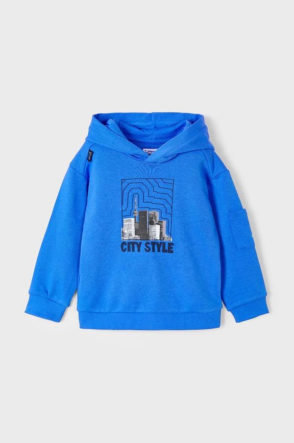 Mayoral Dječja dukserica Mayoral s kapuljačom, s tiskom, 4453