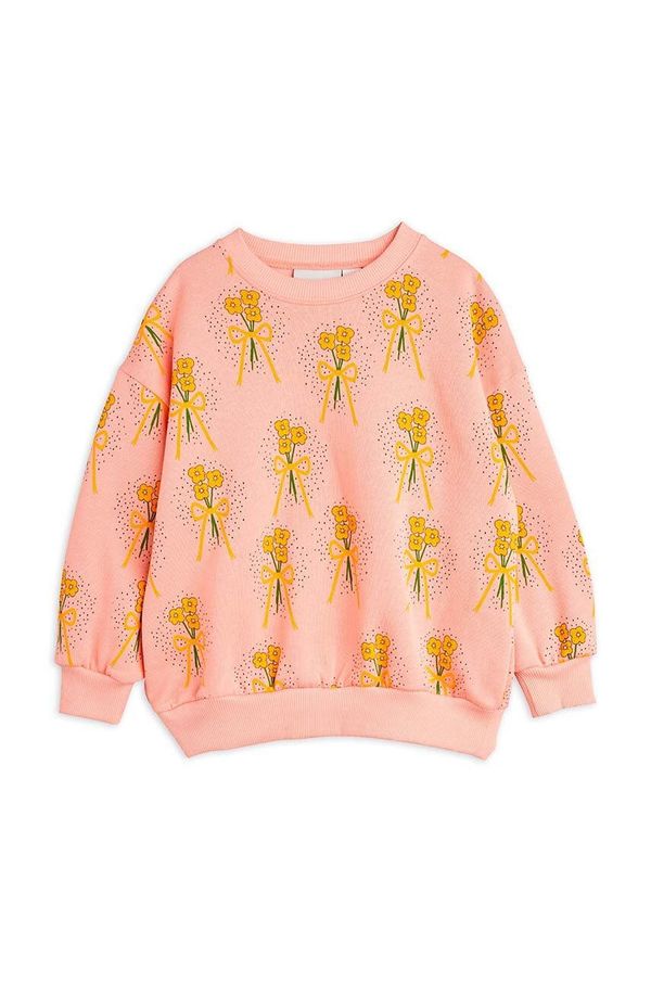 Mini Rodini Dječja dukserica Mini Rodini Winter flowers boja: ružičasta, s uzorkom, 2472015028
