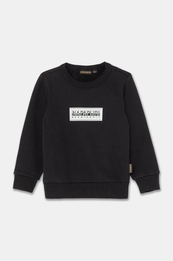 Napapijri Dječja dukserica Napapijri B-CHAMOIS C boja: crna, s tiskom, NP0A4HY30411