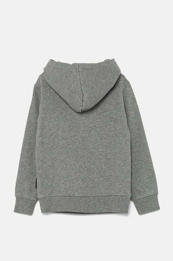 Napapijri Dječja dukserica Napapijri B-CHAMOIS H boja: siva, s kapuljačom, s tiskom, NP0A4HY41601