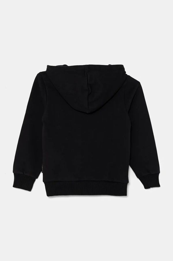 Napapijri Dječja dukserica Napapijri BALIS H boja: crna, s kapuljačom, bez uzorka, NP0A4GMR0411