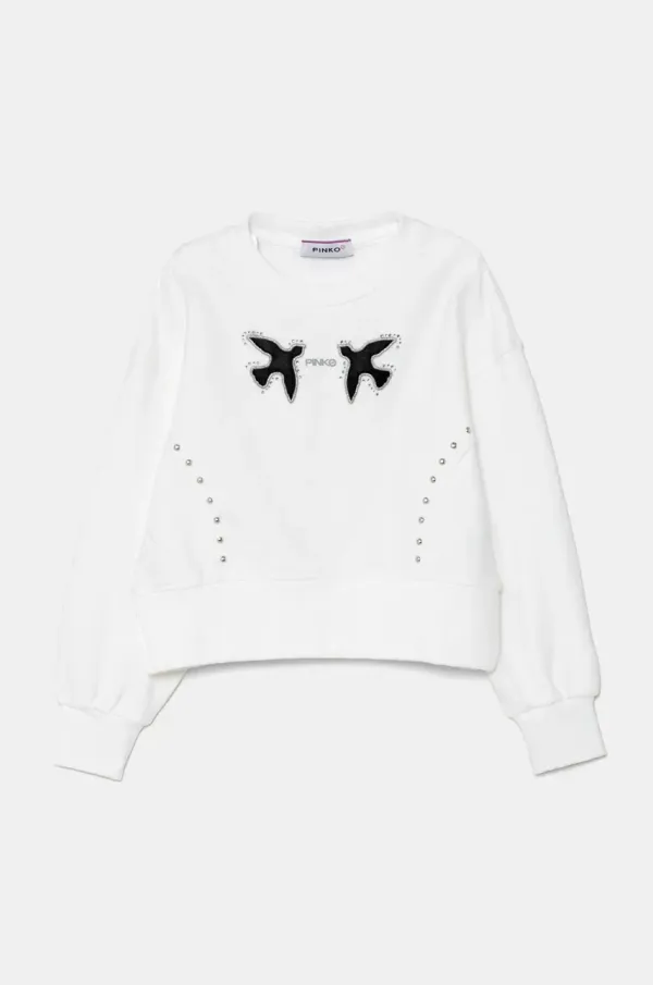 Pinko Up Dječja dukserica Pinko Up boja: bijela, s aplikacijom, F4PIBGSW208