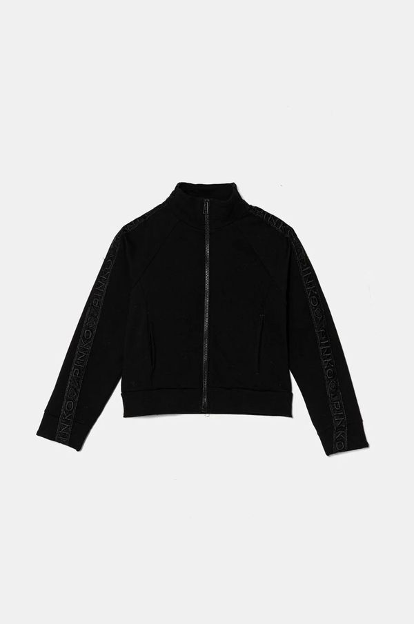 Pinko Up Dječja dukserica Pinko Up boja: crna, s aplikacijom, F4PIJGZS077