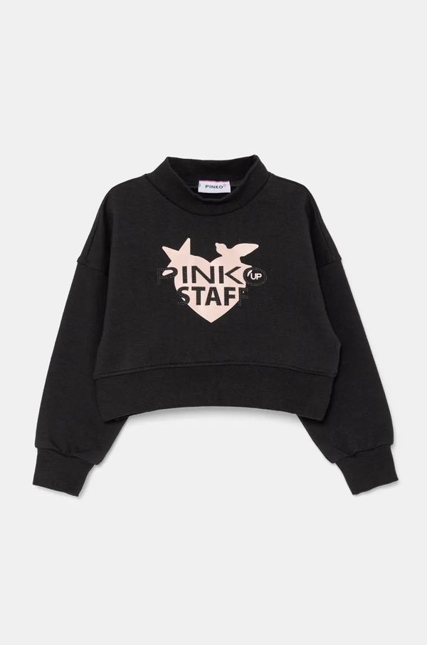Pinko Up Dječja dukserica Pinko Up boja: crna, s tiskom, F4PIBGSW170