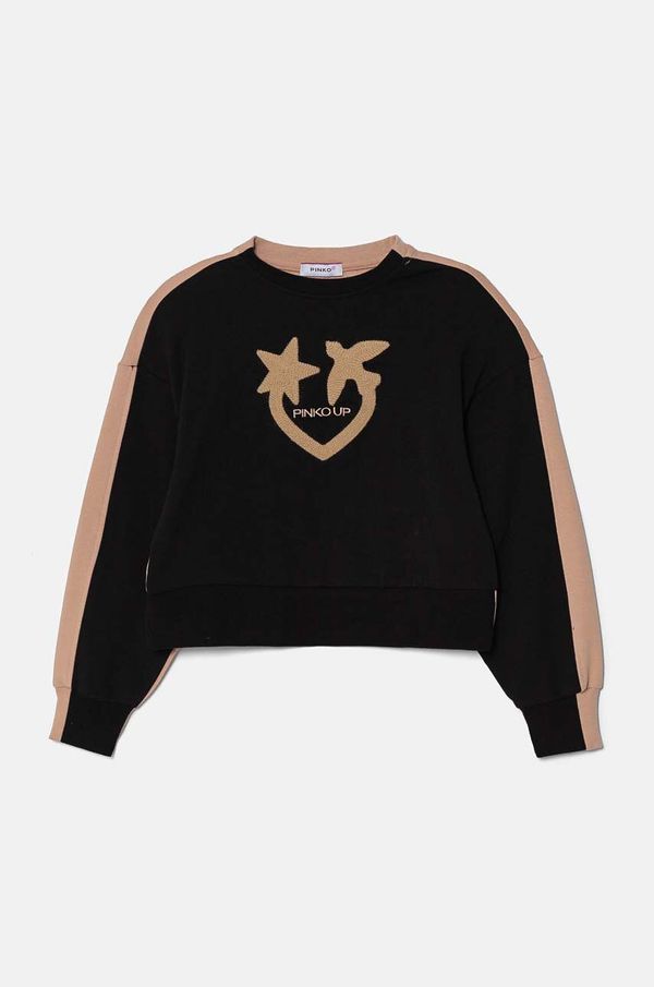 Pinko Up Dječja dukserica Pinko Up boja: crna, s uzorkom, F4PIJGSW050