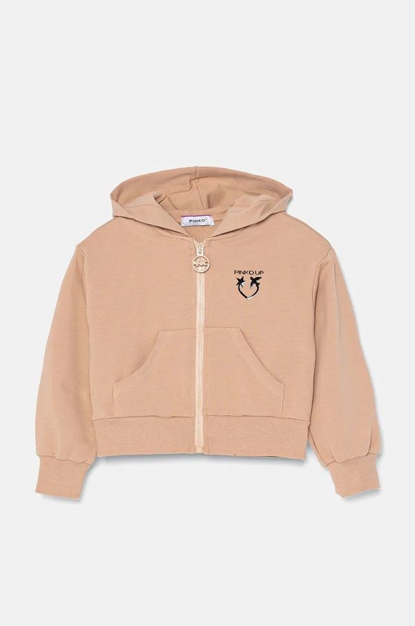 Pinko Up Dječja dukserica Pinko Up boja: narančasta, s kapuljačom, s tiskom, F4PIBGZH181