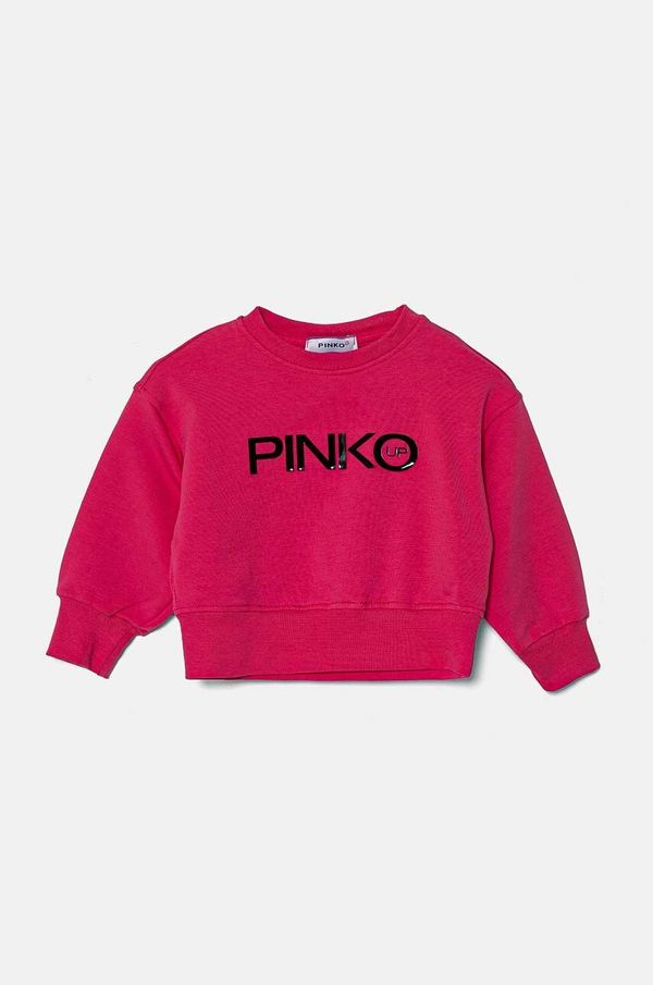 Pinko Up Dječja dukserica Pinko Up boja: ružičasta, s tiskom, F4PIBGSW183