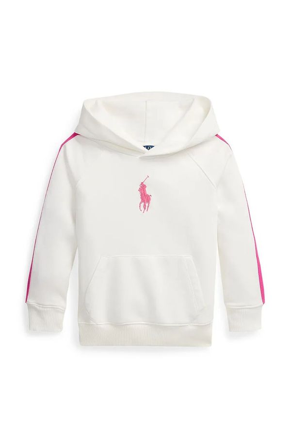 Polo Ralph Lauren Dječja dukserica Polo Ralph Lauren boja: bijela, s kapuljačom, s aplikacijom, 312957348001