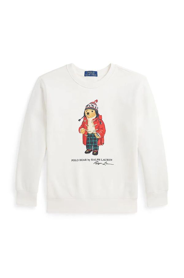 Polo Ralph Lauren Dječja dukserica Polo Ralph Lauren boja: bijela, s tiskom, 323960439002