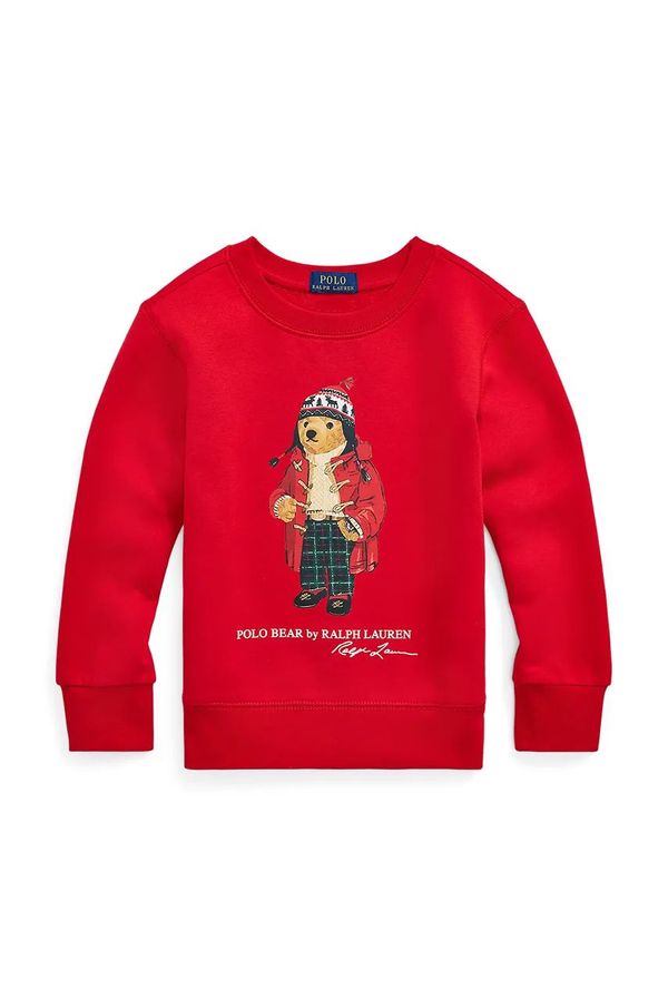 Polo Ralph Lauren Dječja dukserica Polo Ralph Lauren boja: crvena, s tiskom, 322960439001