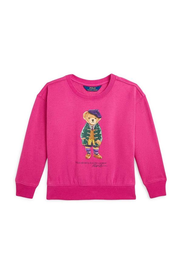 Polo Ralph Lauren Dječja dukserica Polo Ralph Lauren boja: ružičasta, s aplikacijom, 312951082001