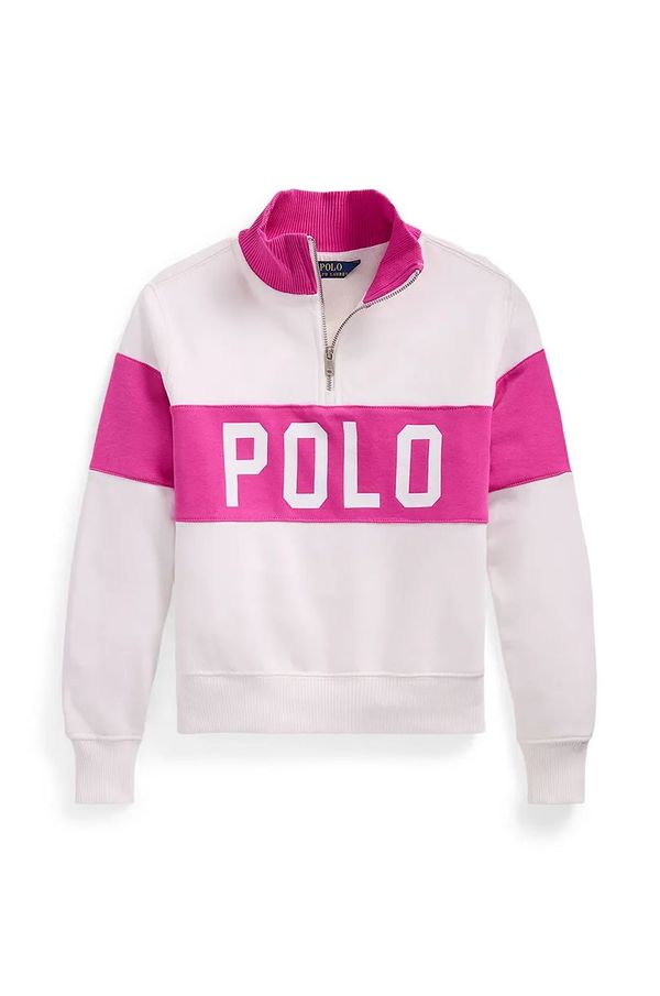 Polo Ralph Lauren Dječja dukserica Polo Ralph Lauren boja: ružičasta, s tiskom, 313957302001