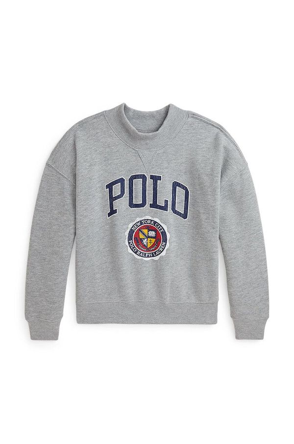 Polo Ralph Lauren Dječja dukserica Polo Ralph Lauren boja: siva, s tiskom, 313950960002