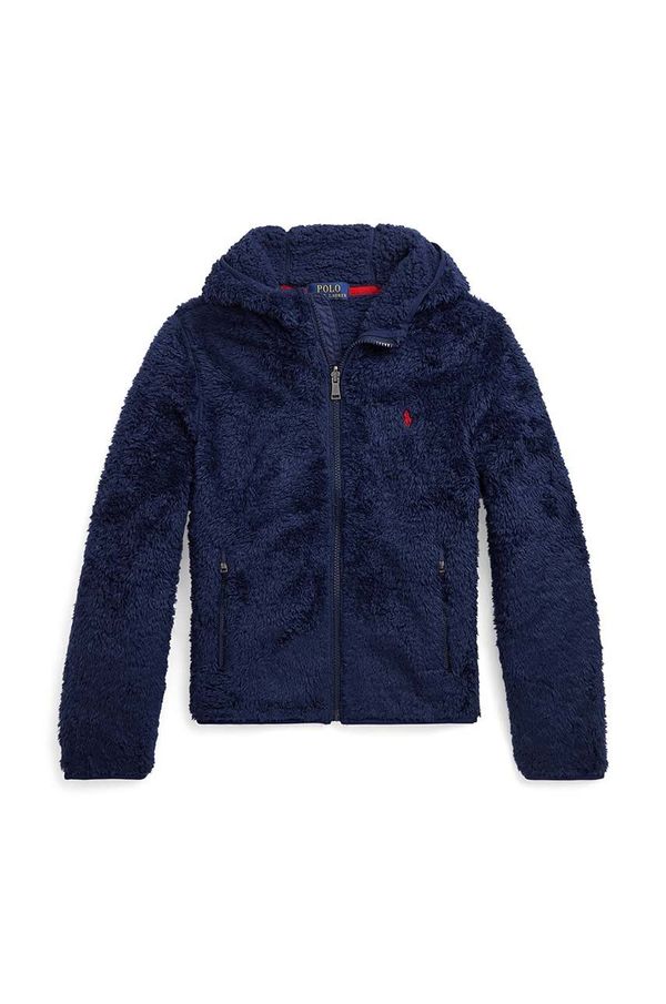 Polo Ralph Lauren Dječja dukserica Polo Ralph Lauren boja: tamno plava, s kapuljačom, bez uzorka, 323916335002