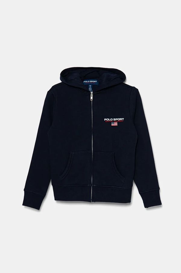 Polo Ralph Lauren Dječja dukserica Polo Ralph Lauren boja: tamno plava, s kapuljačom, s aplikacijom, 323962117002