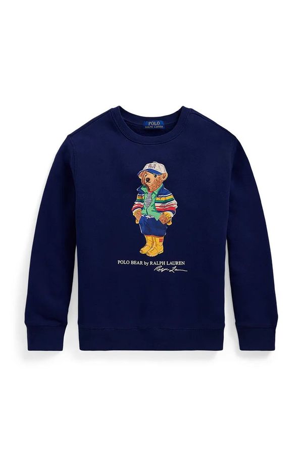 Polo Ralph Lauren Dječja dukserica Polo Ralph Lauren boja: tamno plava, s tiskom, 323975028001