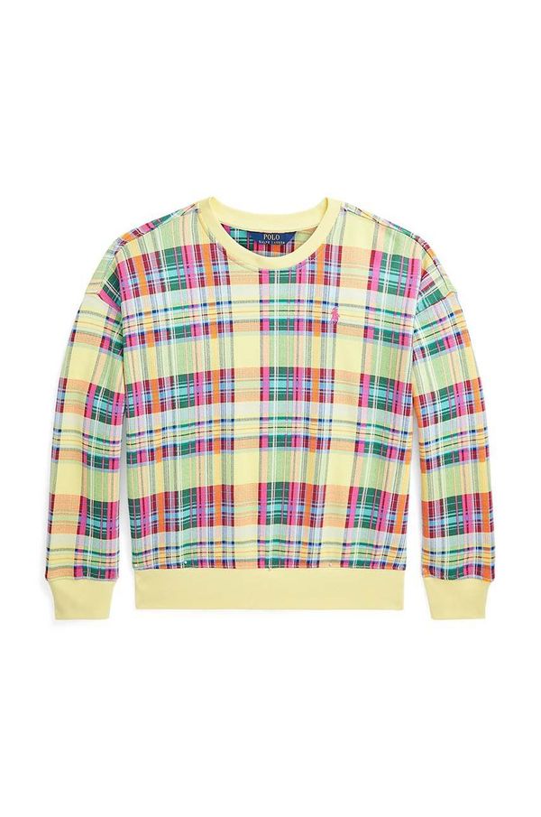 Polo Ralph Lauren Dječja dukserica Polo Ralph Lauren boja: žuta, s uzorkom