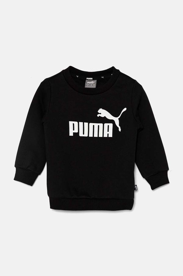 Puma Dječja dukserica Puma ESS Big Logo Crew FL B boja: crna, s tiskom