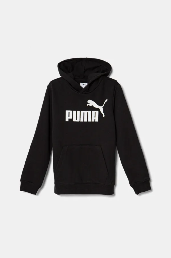 Puma Dječja dukserica Puma ESS No. 1 Logo Hoodie TR boja: crna, s kapuljačom, s tiskom, 684909