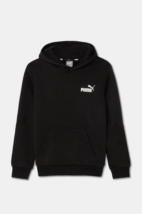 Puma Dječja dukserica Puma ESS Tape Hoodie boja: crna, s kapuljačom, bez uzorka, 848818