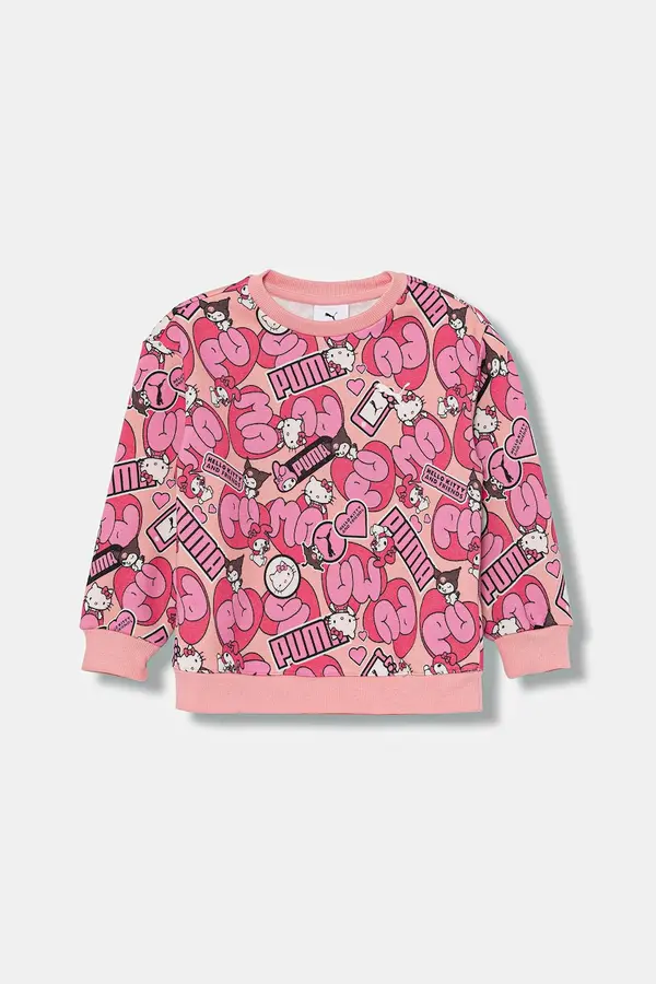 Puma Dječja dukserica Puma PUMA X HELLO KITTY & FRIENDS Relaxed AOP Crew FL