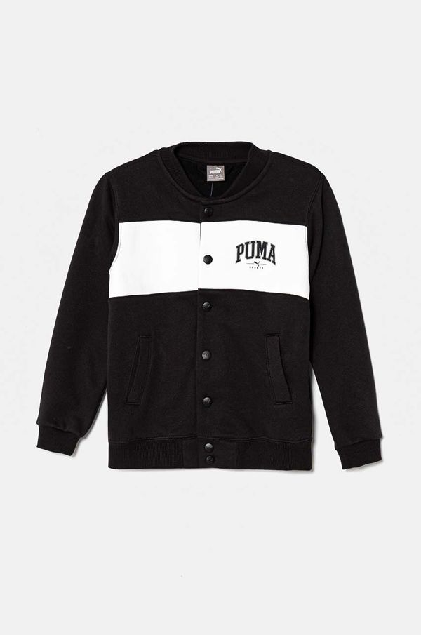 Puma Dječja dukserica Puma SQUAD Bomber Jacket boja: crna, s uzorkom, 682776