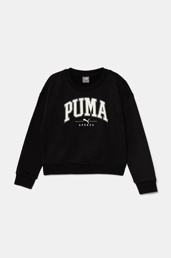 Puma Dječja dukserica Puma SQUAD Crew boja: crna, s tiskom, 681763