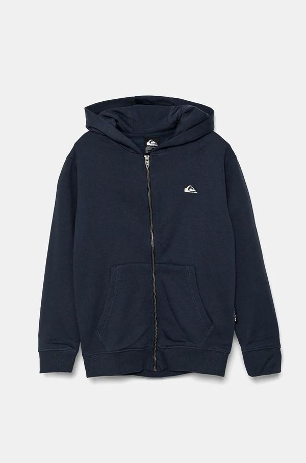 Quiksilver Dječja dukserica Quiksilver BASIC HOOD ZIP boja: tamno plava, s kapuljačom, bez uzorka, EQBFT03890