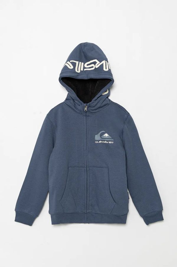Quiksilver Dječja dukserica Quiksilver BEST WAVE SHERPA s kapuljačom, bez uzorka, EQBFT03898