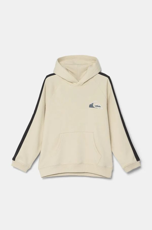 Quiksilver Dječja dukserica Quiksilver GRAYLING HOODIE boja: bež, s kapuljačom, s uzorkom, EQBFT03894