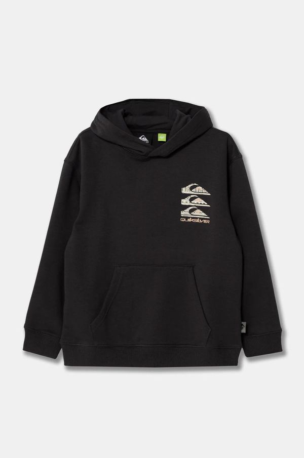 Quiksilver Dječja dukserica Quiksilver SCREEN HOODIE boja: siva, s kapuljačom, s tiskom, EQBFT03896
