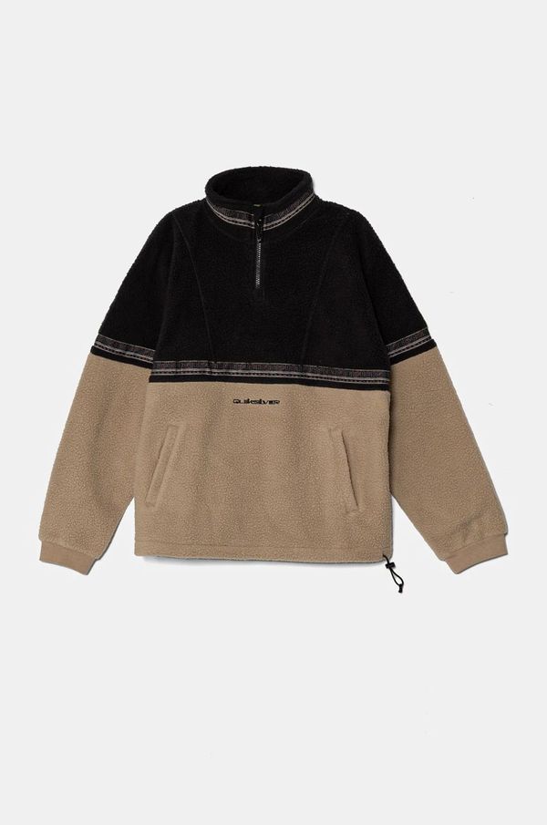 Quiksilver Dječja dukserica Quiksilver TAKE US BACK BLOCK POLAR boja: bež, bez uzorka, EQBFT03897