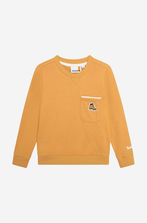 Timberland Dječja dukserica Timberland Sweatshirt boja: narančasta, glatka