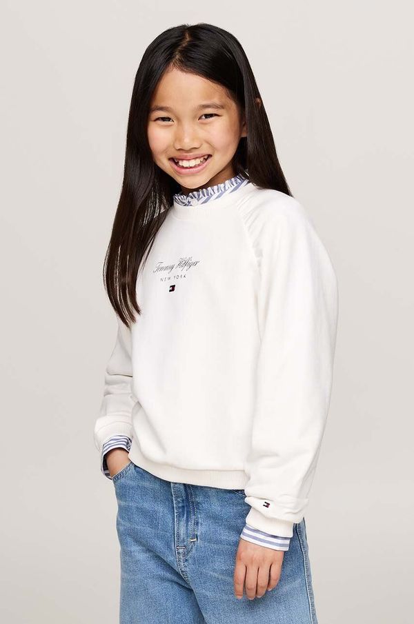 Tommy Hilfiger Dječja dukserica Tommy Hilfiger boja: bijela, s tiskom, KG0KG08194