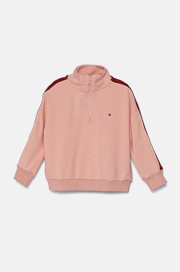 Tommy Hilfiger Dječja dukserica Tommy Hilfiger boja: ružičasta, s uzorkom, KG0KG08034