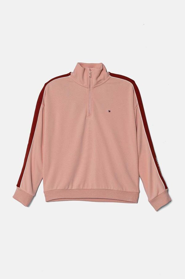 Tommy Hilfiger Dječja dukserica Tommy Hilfiger boja: ružičasta, s uzorkom, KG0KG08034