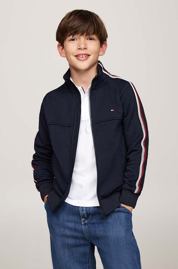 Tommy Hilfiger Dječja dukserica Tommy Hilfiger boja: tamno plava, s aplikacijom, KB0KB09185