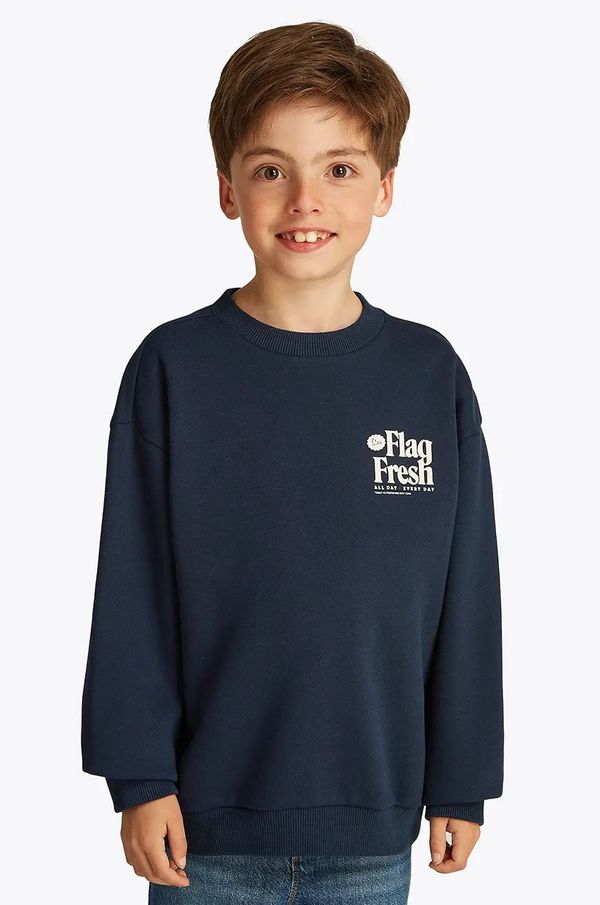 Tommy Hilfiger Dječja dukserica Tommy Hilfiger boja: tamno plava, s tiskom, KB0KB09596