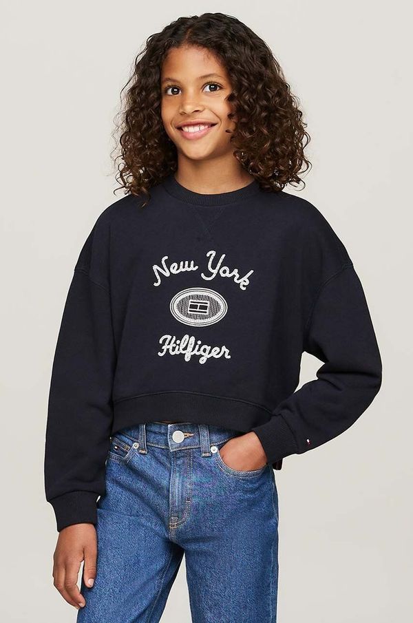 Tommy Hilfiger Dječja dukserica Tommy Hilfiger boja: tamno plava, s tiskom, KG0KG08038