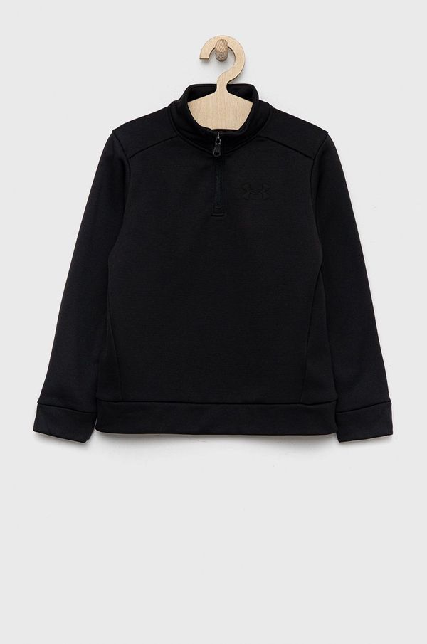Under Armour Dječja dukserica Under Armour boja: crna, glatka