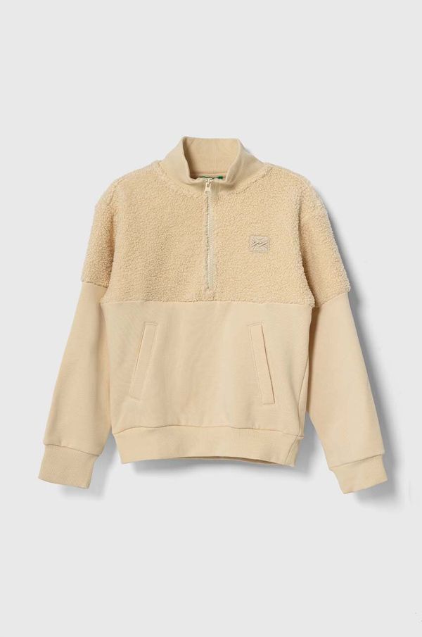 United Colors of Benetton Dječja dukserica United Colors of Benetton boja: bež, bez uzorka