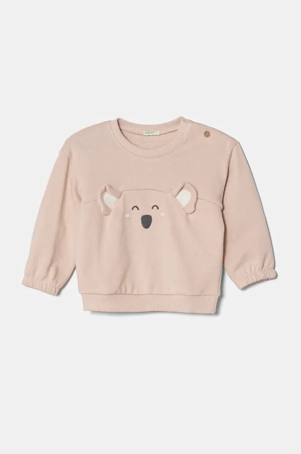 United Colors of Benetton Dječja dukserica United Colors of Benetton boja: bež, s aplikacijom, 3J70A1061