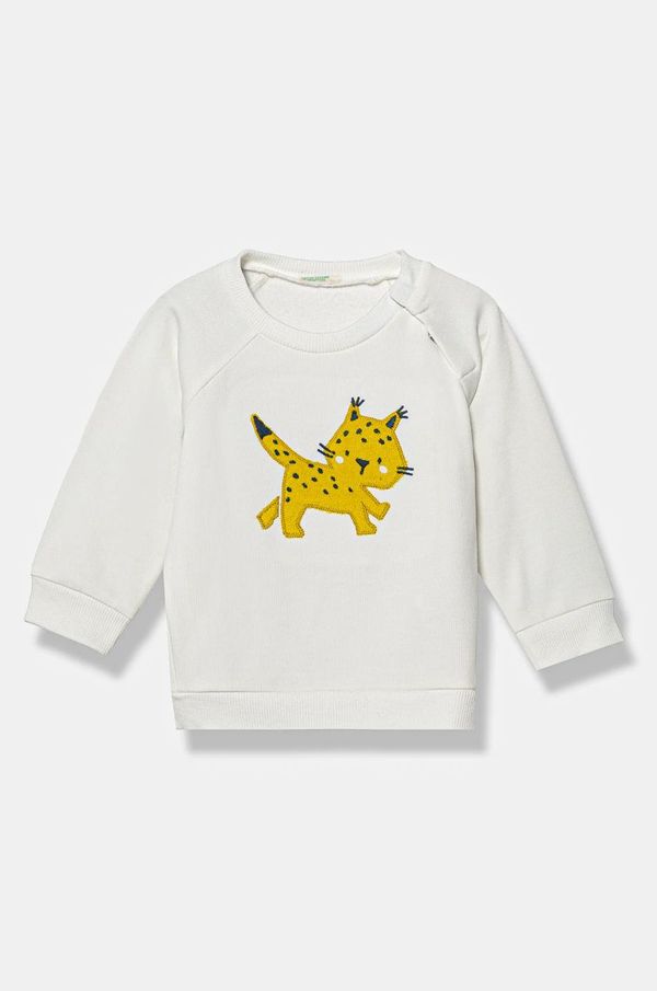 United Colors of Benetton Dječja dukserica United Colors of Benetton boja: bijela, s aplikacijom, 36MJA105G